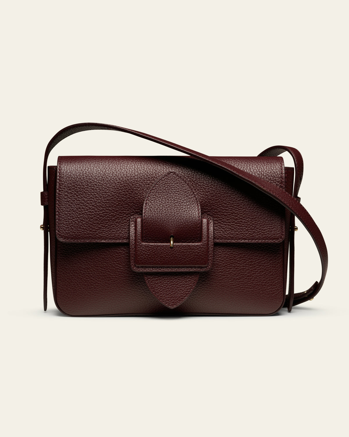 Sac Le Merveilleux Cuir Grainé Bordeaux