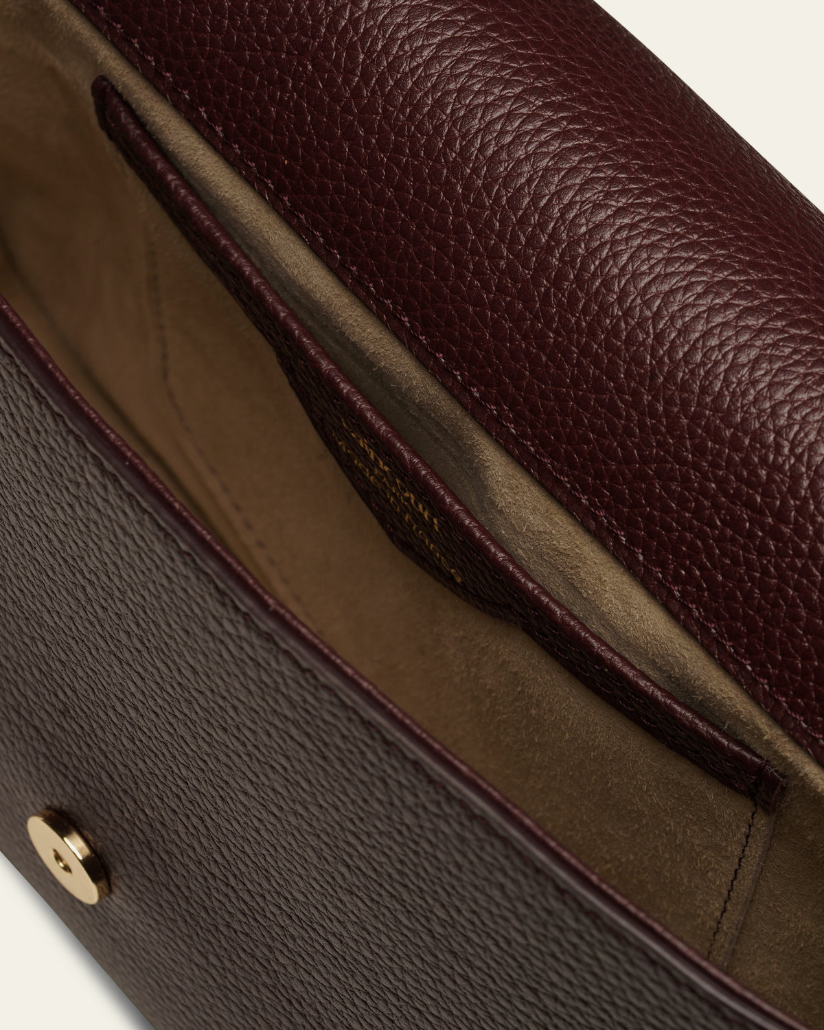 Sac Le Merveilleux Cuir Grainé Bordeaux