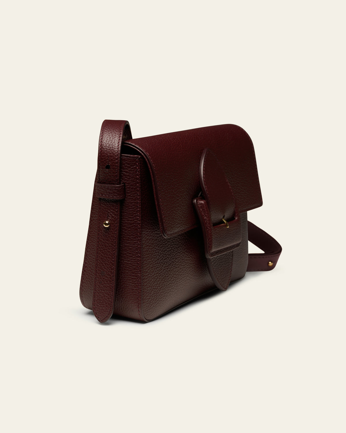 Sac Le Merveilleux Cuir Grainé Bordeaux