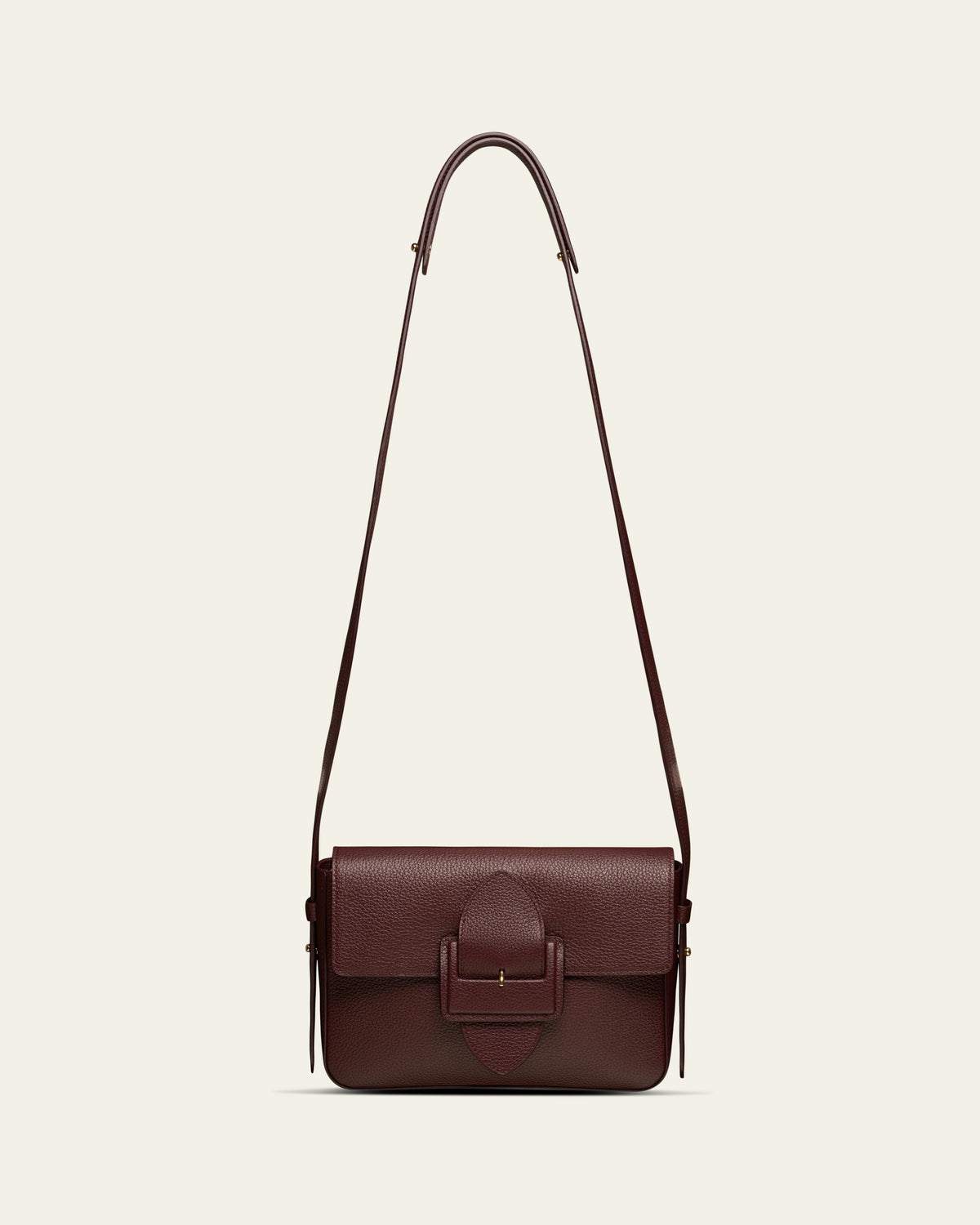 Sac Le Merveilleux Cuir Grainé Bordeaux