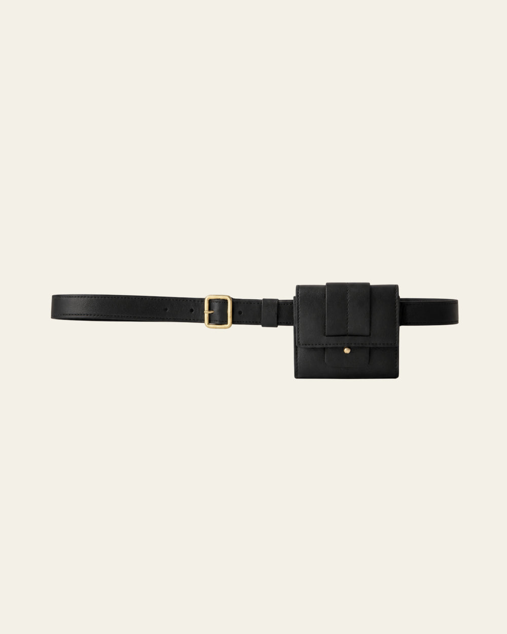 VS01 Belt Black Smooth leather